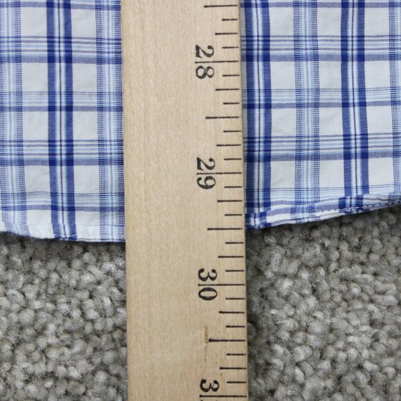 BOSS Hugo Boss Dress Shirt Mens 15, 32/33 Blue Sharp Fit Long Sleeve Button Up - Picture 14 of 15